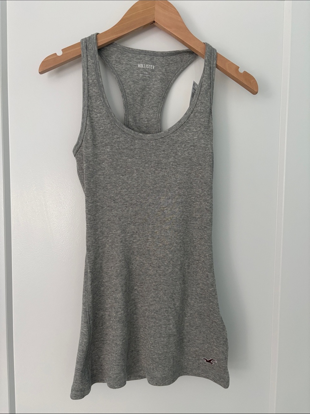 Hollister Heather Gray Racerback Tank, Size XS